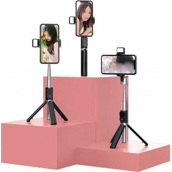 Proda PD-P70S Selfie Stick Τρίποδο Κινητού Μαύρο